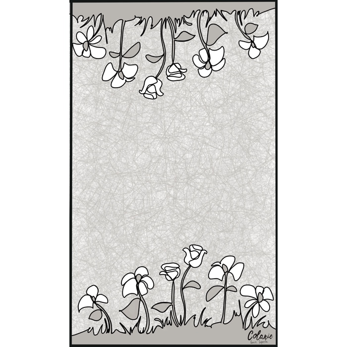  serviette  de bain en microfibre "Les fleurs"