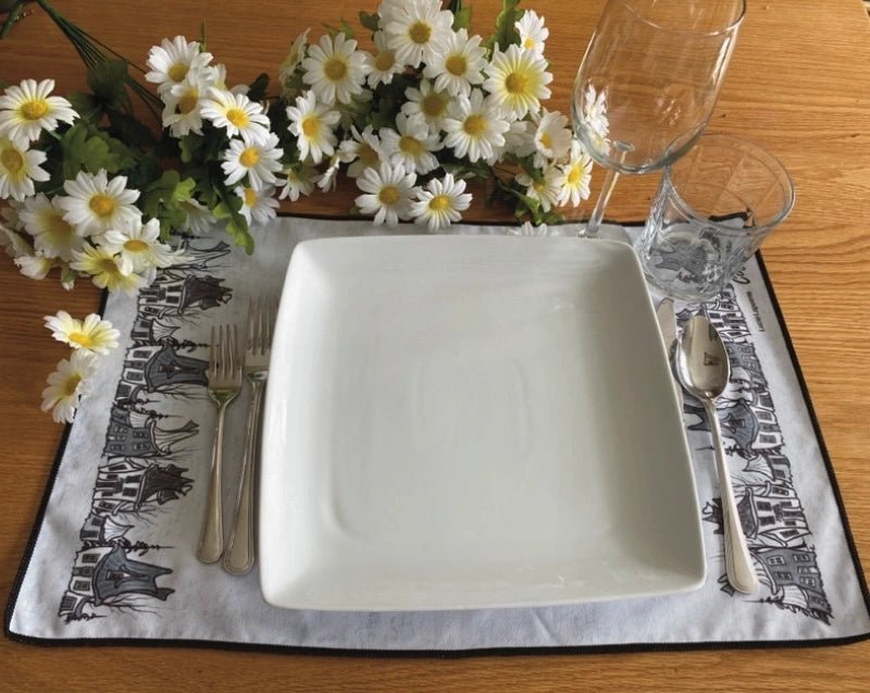 2 mini serviettes "Les maisons" - Colarie