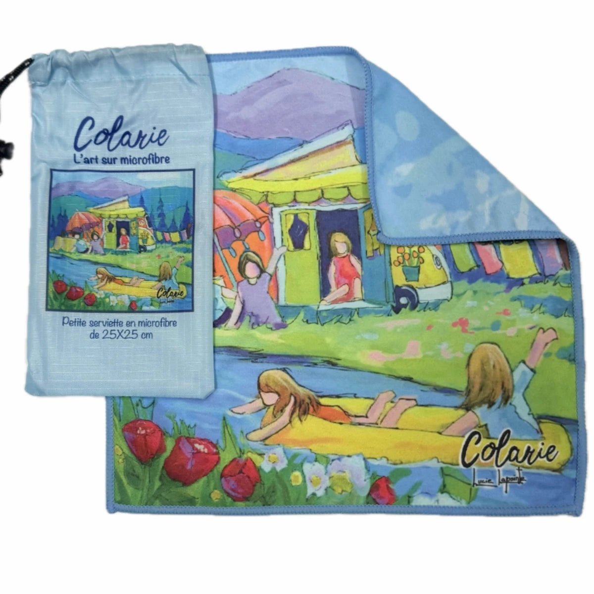 Débarbouillette Se la couler douce – Camping Stoneham – Assortie à la serviette XXL - Colarie