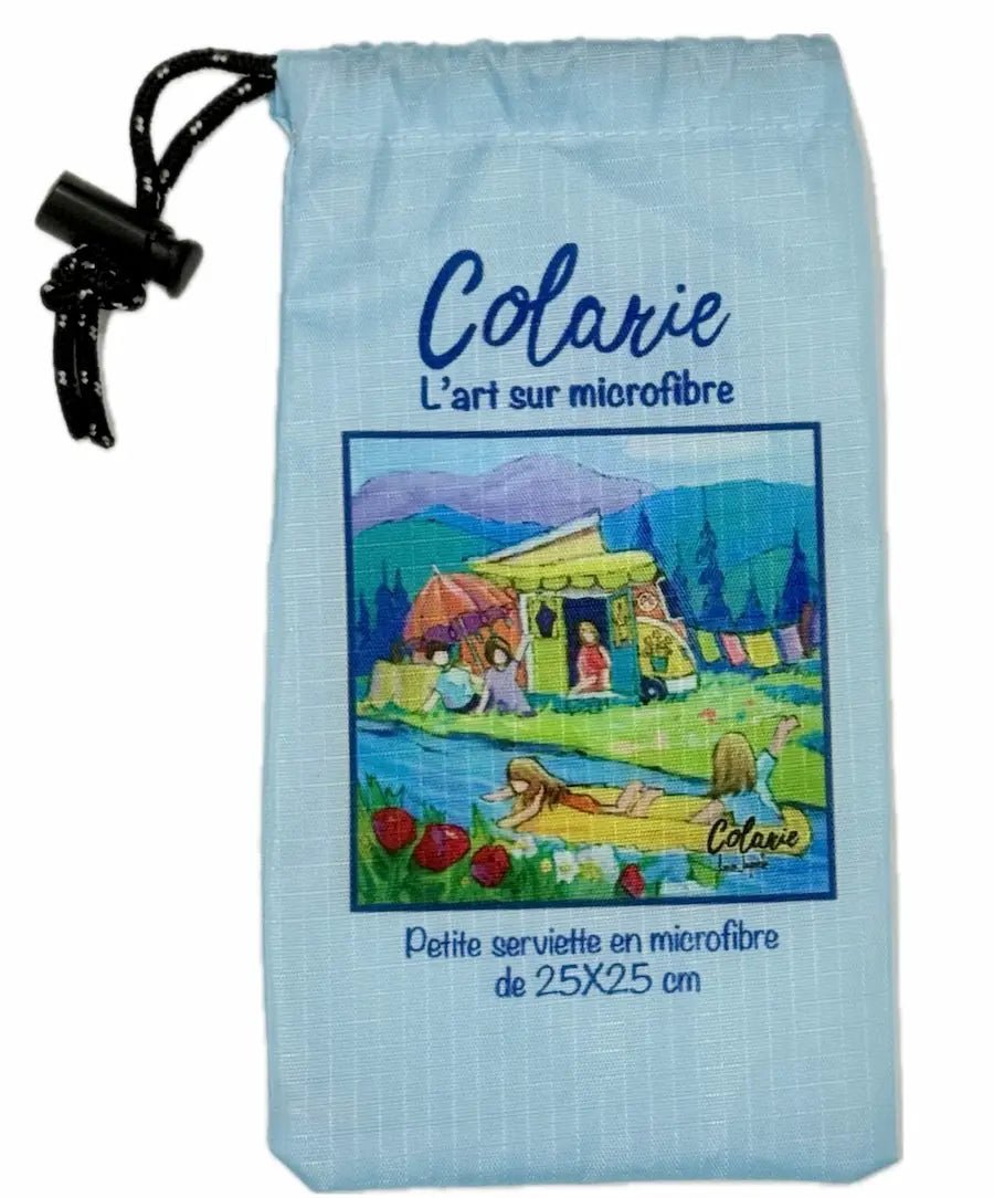 Débarbouillette Se la couler douce – Camping Stoneham – Assortie à la serviette XXL - Colarie