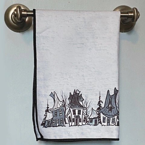 2 mini serviettes "Les maisons" - Colarie