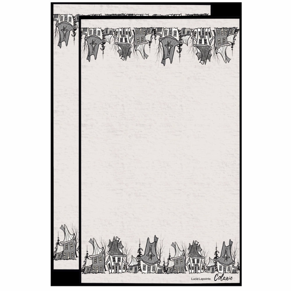 2 mini serviettes "Les maisons" - Colarie