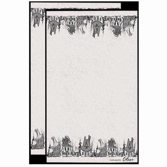 2 mini serviettes "Les maisons"