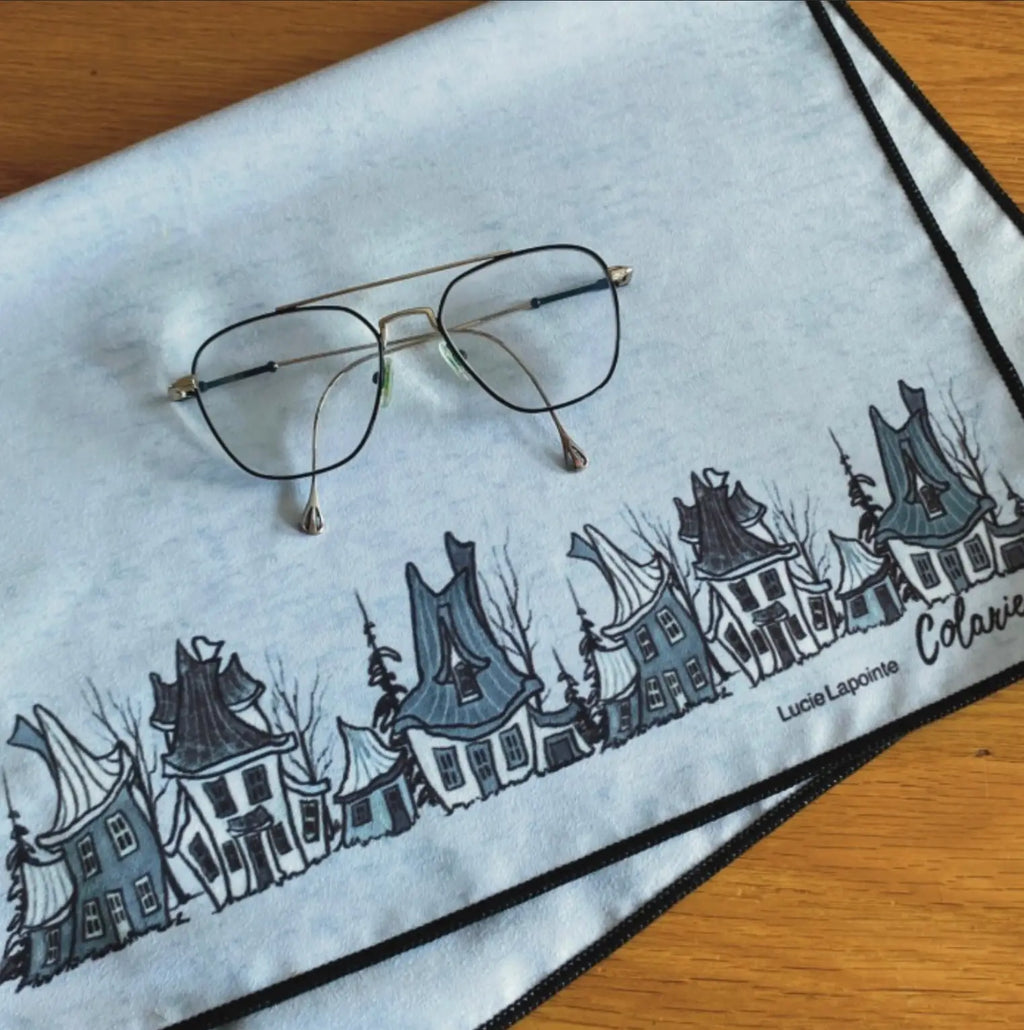 2 mini serviettes "Les maisons" - Colarie