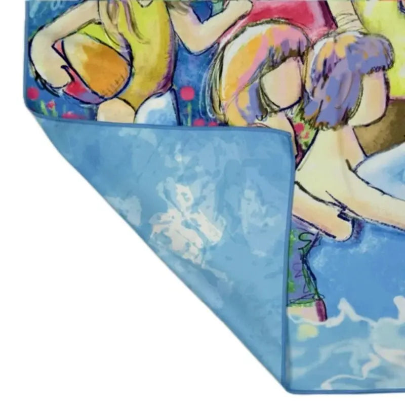 Serviette de plage en microfibre "Party piscine" - Colarie