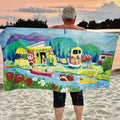 Serviettes de plage en microfibre "Se la couler douce" - Colarie
