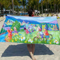 Serviette de plage XXL Pont Couvert de l'Anse - Saint - Jean – 90×180cm - Colarie