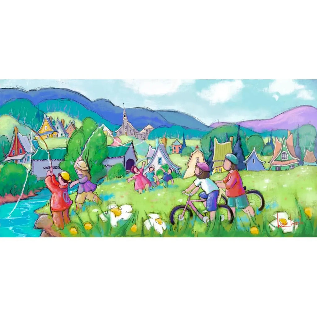 Serviette en microfibre "Le pont couvert" - Colarie