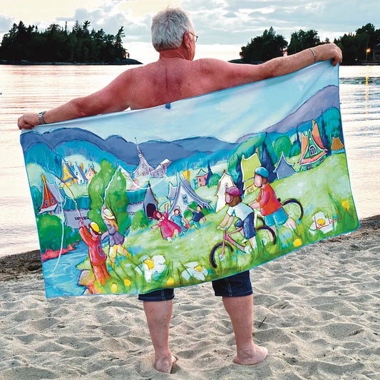 Serviette en microfibre "Le pont couvert"